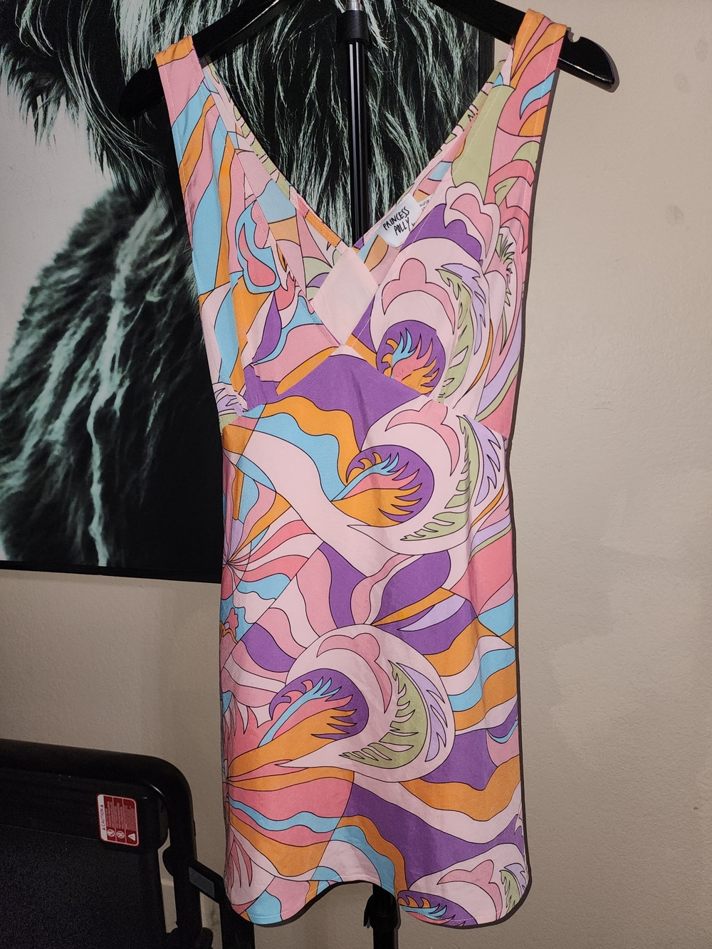 Princess Polly Pastel Swirl V-Neck Sleeveless Dress